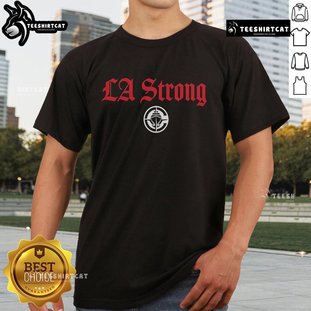 Official La Clippers La Strong T Shirt Official LA Clippers LA Strong T-Shirt featuring bold team graphics and a comfortable fit for fans and supporters.