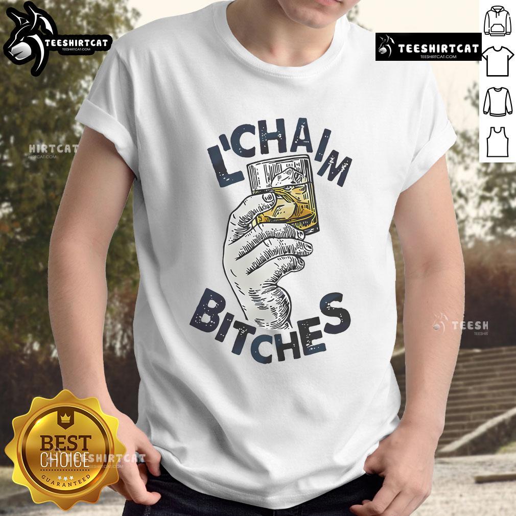 Official Lchaim Bitches Hanukkah T Shirt Official Lchaim Bitches Hanukkah T-Shirt featuring festive design and vibrant colors, perfect for celebrating the holiday.