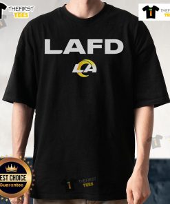 Official Los Angeles Rams LAFD T-Shirt featuring team logo and vibrant colors, perfect for Rams fans.