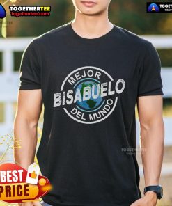 Official Mejor Bisabuelo Del Mundo Best Grandfather T-Shirt featuring a stylish design for proud grandfathers.