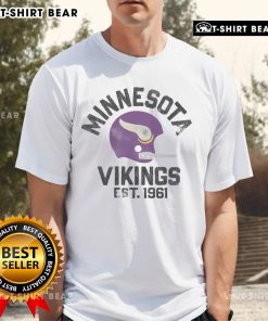 Official Minnesota Vikings Est 1961 T-Shirt featuring team colors and logo, perfect for fans and collectors.