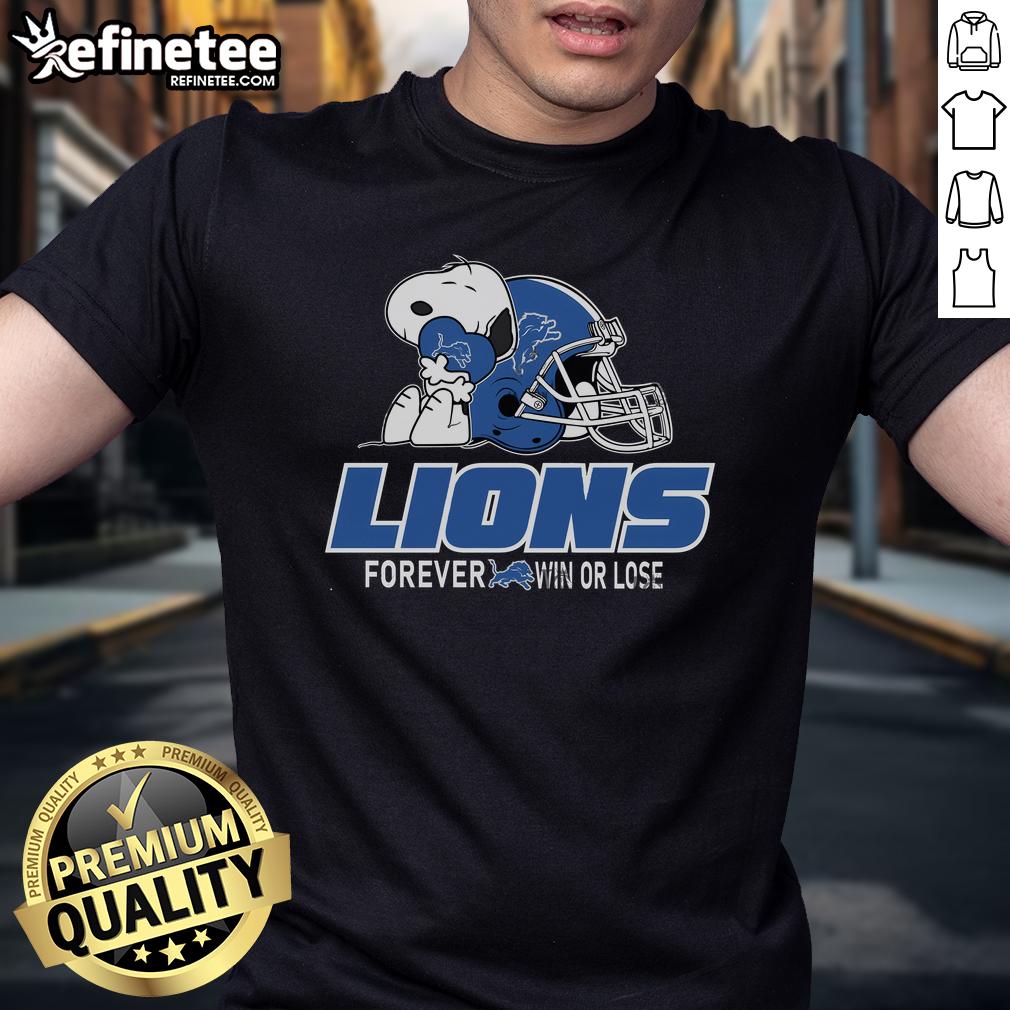 Official NFL The Peanuts Movie Snoopy Forever Win Or Lose Football Detroit Lions T-Shirt Official NFL Peanuts Movie Snoopy Forever Win or Lose Football T-Shirt featuring Detroit Lions design.