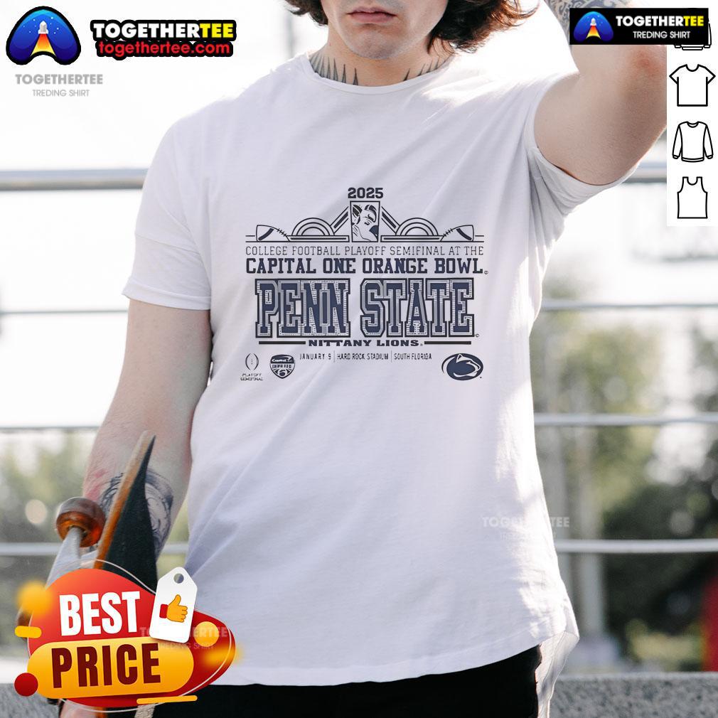 Official Penn State Nittany Lions 2025 College Football Playoff Capital One Orange Bowl T-Shirt Official Penn State Nittany Lions 2025 College Football Playoff Orange Bowl T-Shirt showcasing team pride and spirit.