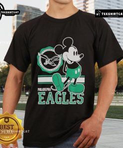 Official Philadelphia Eagles Mickey Crest T-Shirt featuring a vibrant design and team colors, perfect for fans.