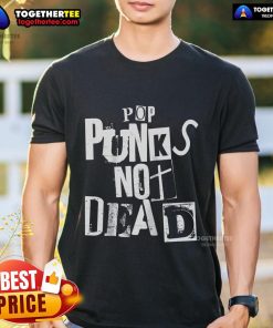 Official Pop Punks Not Dead vintage grunge punk rock t-shirt featuring bold 'Punk Is Not Dead' graphic design.