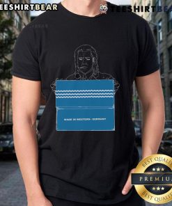 Official Pulp Fiction We Happy Western Germany T-Shirt featuring iconic film graphics and bold lettering.