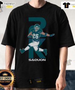Official Saquon Barkley 2K Philadelphia Eagles T-Shirt featuring vibrant graphics of the NFL star, perfect for fans.