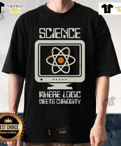 Official Science T-Shirt featuring 'Where Logic Meets Curiosity' design, perfect for science lovers and enthusiasts.