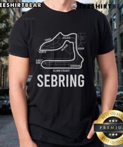 Official Sebring International Raceway vintage motorsport T-shirt featuring classic design and racing graphics.
