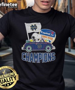 Official Snoopy Notre Dame Fighting Irish Champions T-Shirt for NCAA College Football Playoff Season