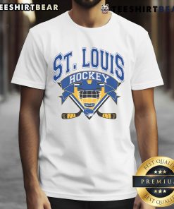 Alt Text: Official St Louis Hockey Saint Louis T-Shirt featuring team colors and logo, perfect for fans and casual wear.