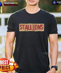 Official Stallions Birmingham Football Tailgate T-Shirt featuring vibrant team colors and logo for game day excitement.