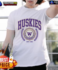 Official Washington Huskies Team Crest T-Shirt featuring the iconic logo and colors of the UW Huskies athletic team.