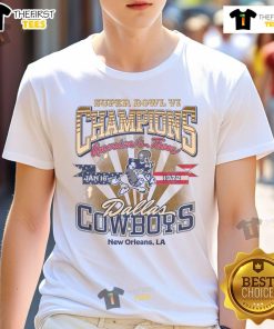 Original Dallas Cowboys Super Bowl Showcase T-Shirt featuring team logo and vibrant graphics for fans and collectors.