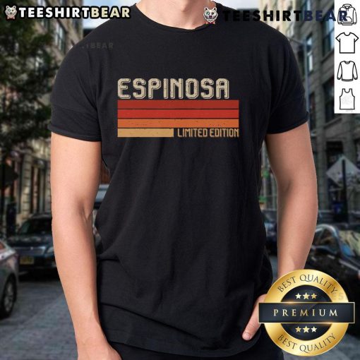 Alt Text: Original Espinosa Limited Edition personalized vintage retro T-shirt design featuring unique graphics and stylish colors.