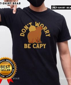 Premium Don't Worry Be Capy T-Shirt featuring a cute capybara graphic, perfect for casual and fun outfits.