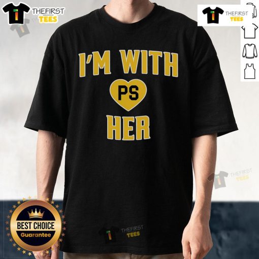 Premium Made In San Diego I'M With Her T-Shirt showcasing stylish design, perfect for supporters and fashionable wear.