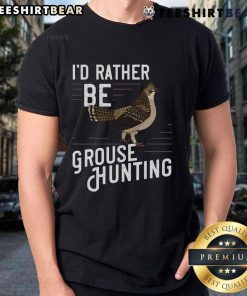 Premium Ruffed Grouse Bird Gift T-Shirt featuring a detailed illustration of a Spruce Grouse for hunting enthusiasts.