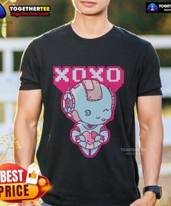 Pretty Sweet Robot Heart Loving Valentines Day Xoxo T-Shirt featuring a cute robot with a heart design for Valentine's Day.