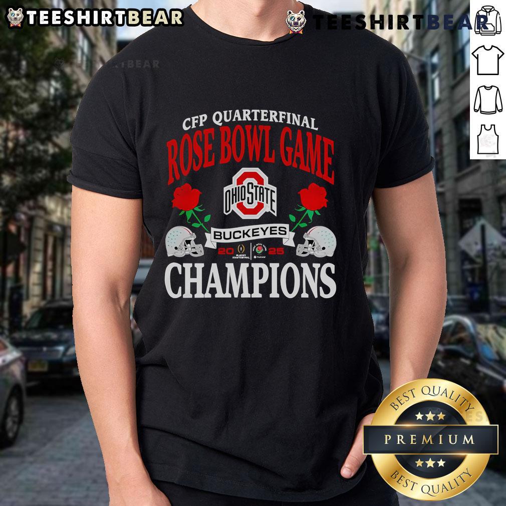 Top 2025 Cfp Quarterfinal Rose Bowl Game Champions T Shirt Top 2025 CFP Quarterfinal Rose Bowl Game Champions T-Shirt featuring vibrant graphics and team colors for fans.