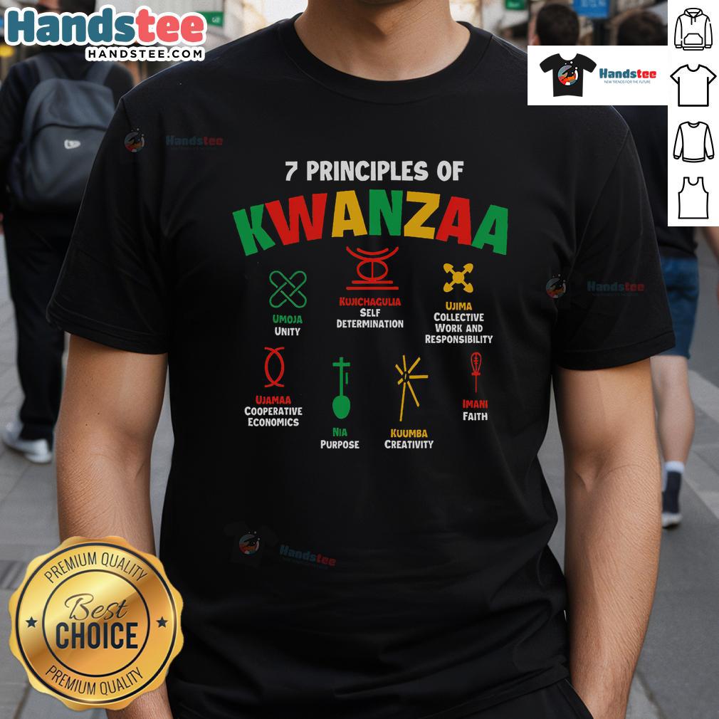Top 7 Principles Of Kwanzaa African American Heritage Festival T Shirt Top 7 Principles of Kwanzaa T-Shirt showcasing African American Heritage Festival designs and vibrant colors.