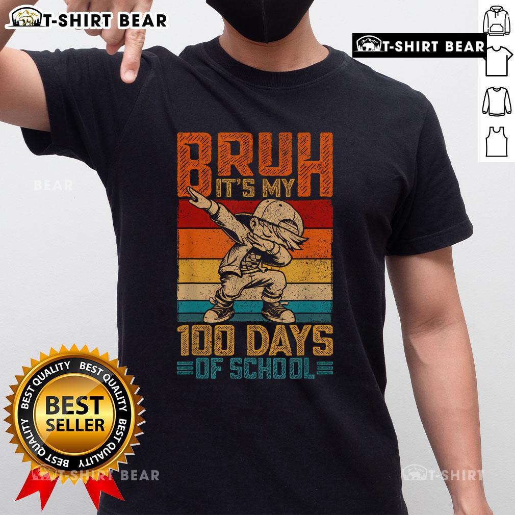 Top Bruh It'S My 100 Days Of School Boy 100Th Day Of School T Shirt 100 Days of School T-Shirt for boys featuring 'Top Bruh It's My 100th Day of School' design, perfect for celebrating milestones.