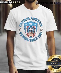Top Captain America Established 1941 T-Shirt featuring iconic superhero design and vintage style for fans.
