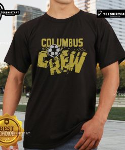 Top Columbus Crew Smash T-Shirt featuring bold graphics and vibrant colors for dedicated soccer fans.