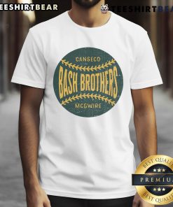 Top Distressed Vintage Look Bash Brothers Baseball T-Shirt featuring classic design and retro style for baseball fans.