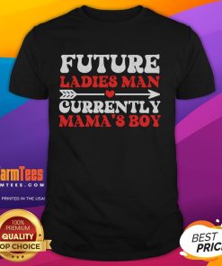 Top Future Ladies Main Currently Mama's Boy T-Shirt featuring a stylish design perfect for proud moms and trendy wear.