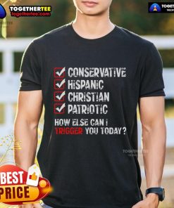 Top Hispanic Conservative T-Shirt featuring bold patriotic designs and empowering messages for Hispanic conservatives.