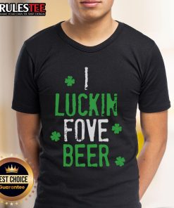 Top I Lucking Love Beer St. Patrick's Day T-Shirt featuring a fun design perfect for celebrating the holiday.