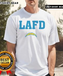 Top LA Strong LAFD T-Shirt featuring bold graphics and vibrant colors, perfect for fire department supporters and enthusiasts.