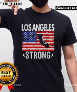 Top Los Angeles Strong Palisades Strong Flag T-Shirt featuring a vibrant design, perfect for showing local pride.