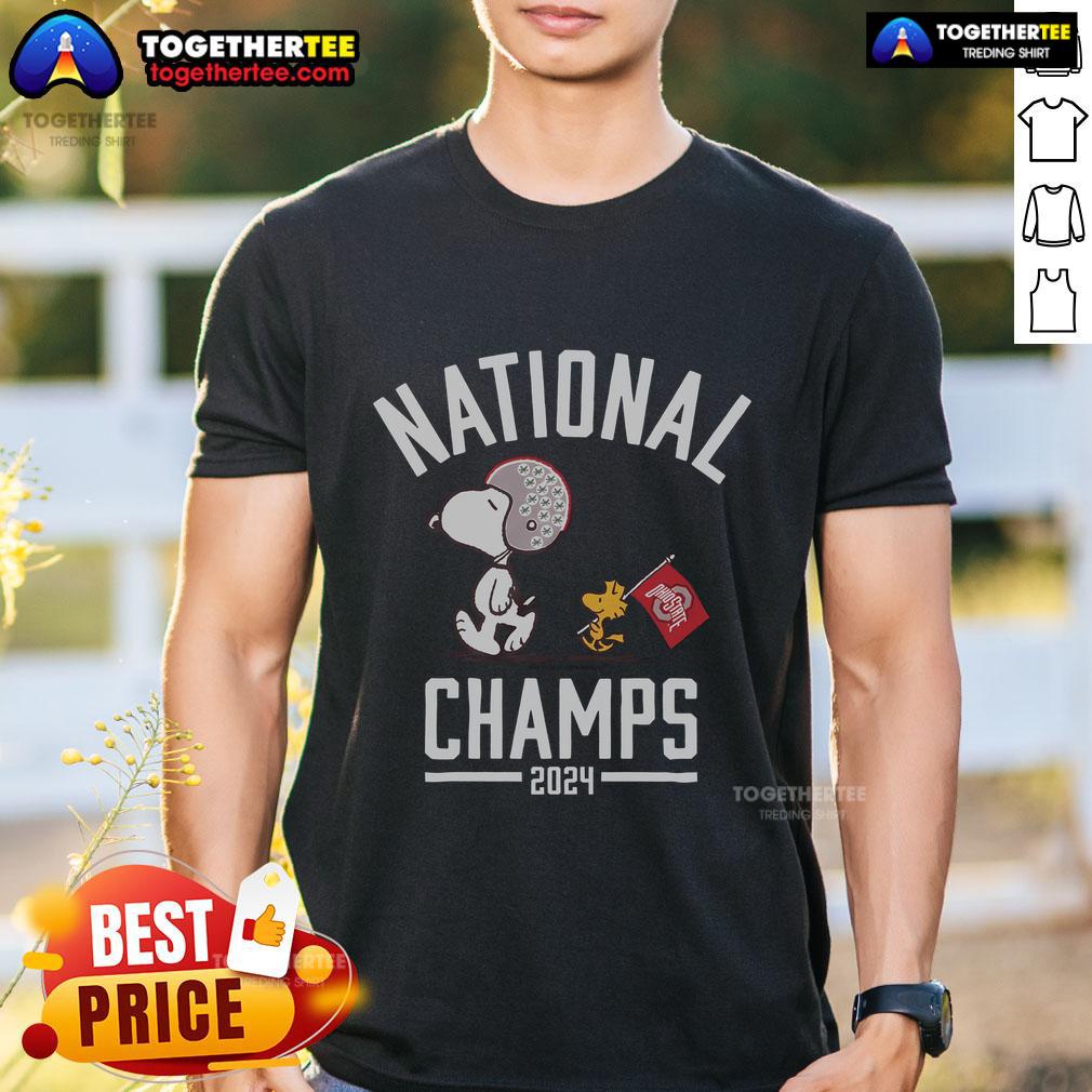 Top Peanuts X Ohio State 2024 Football National Champs T Shirt Top Peanuts X Ohio State 2024 Football National Champs T-Shirt featuring bold graphics and team colors for fans.
