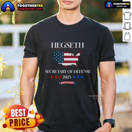 Top Pete Hegseth Secretary of Defense Trump Pick Support T-Shirt featuring bold graphics and patriotic colors.