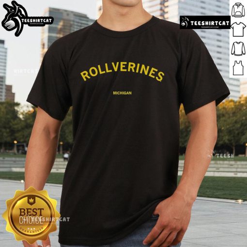 Top Rollverines Michigan Wolverines T-Shirt featuring bold team logo and colors, perfect for fans and game day wear.