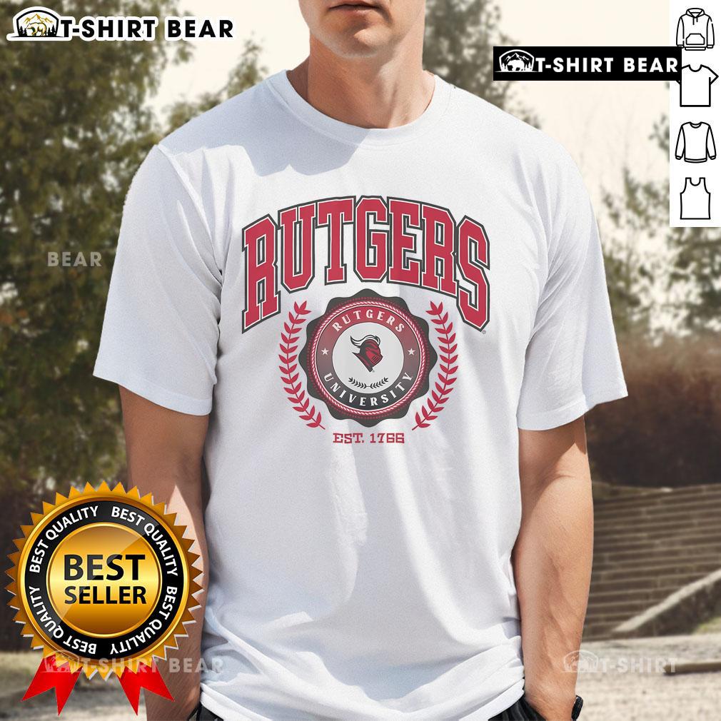Top Rutgers Scarlet Knights Team Crest Est 1766 T Shirt Rutgers Scarlet Knights Team Crest T-Shirt Est 1766 featuring bold graphics and school colors for passionate fans.