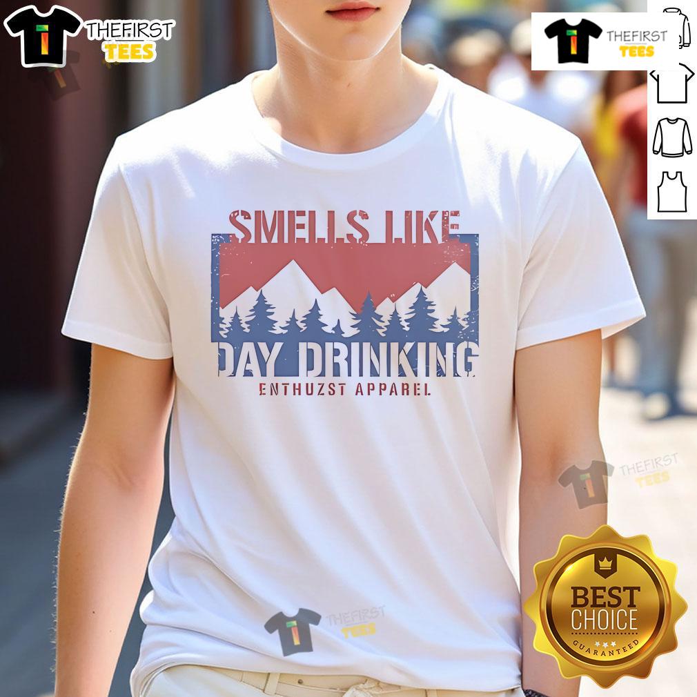 Top Smells Like Day Drinking T Shirt Top Smells Like Day Drinking T-Shirt featuring a fun graphic design perfect for casual outings and summer parties.