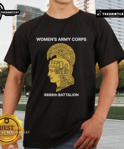 Top Women's Army Corps 6888th Battalion T-Shirt featuring a vintage design celebrating women's military service.