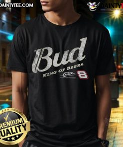 Alt Text: Awesome Bud King Of Beers Dale Earnhardt Jr. Jr Motorsports Driver T-Shirt featuring vibrant graphics and bold colors.