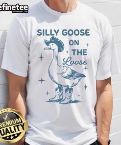 Awesome Cowboy Silly Goose On The Loose T-Shirt featuring a playful goose design in vibrant colors.