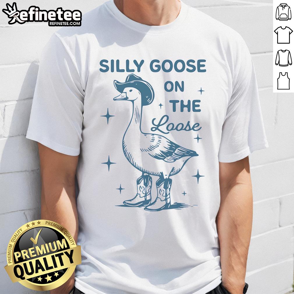 Awesome Cowboy Silly Goose On The Loose T Shirt Awesome Cowboy Silly Goose On The Loose T-Shirt featuring a playful goose design in vibrant colors.
