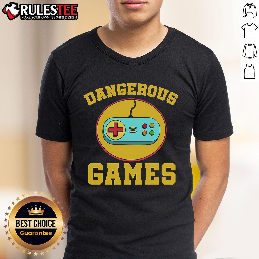Awesome Dangerous Games Retro Gamer T Shirt Awesome Dangerous Games Retro Gamer T-Shirt featuring vintage gaming graphics and bold text for gaming enthusiasts.