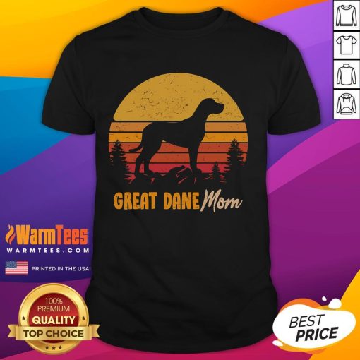 Awesome Great Dane Mom Vintage Retro Dog T-Shirt featuring a stylish design celebrating Great Dane pet ownership.