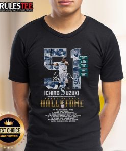 Alt Text: Awesome Ichiro Suzuki Class Of 2025 Hall Of Fame T-Shirt featuring a bold design celebrating the baseball legend.