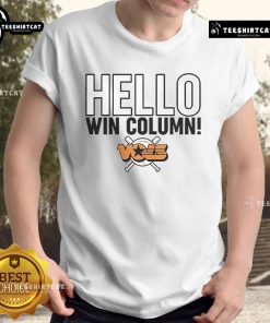 Awesome John Wilkerson Hello Win Column Vols 2025 T-Shirt featuring vibrant graphics and team colors for fans.