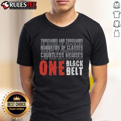 Awesome One Black Belt Martial Arts T-Shirt featuring a bold design, perfect for martial arts enthusiasts and practitioners.