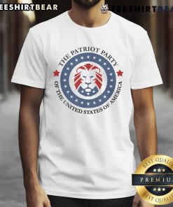 Alt Text: Awesome Patriot Party Lion T-Shirt for United States 3rd Party conservatives with bold graphic design.
