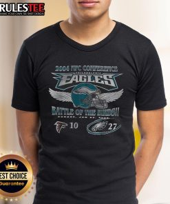 Awesome Philadelphia Eagles Battle Of The Bird NFC Conference T-Shirt featuring bold graphics and team colors.